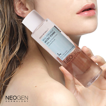 Neogen Dermalogy Real Ferment Micro Toner | Gentle Face Toner w/Triple Hyaluronic Acid & AHA, BHA, PHA, LHA Gentle Exfoliation 5.07 fl oz