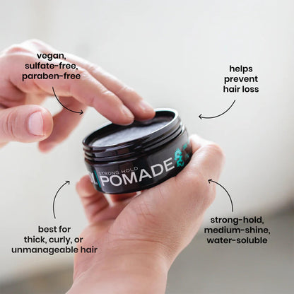 Billy Jealousy Plaster Master Water-Soluble Hair Pomade for Men, All Day Strong Hold with Medium Shine, Won't Flake & Safe for Color-Treated Hair, 3 Ounce