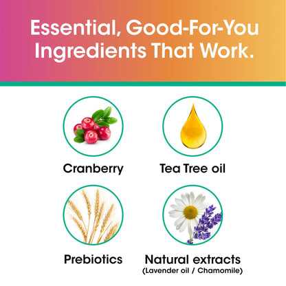 vH Essentials Daily Feminine Wash - 6 Fl Oz - Fragrance-Free, Odor Eliminating Body & Vaginal Wash with Tea Tree Oil, Prebiotics and Lactic Acid for pH Balance, Odor Defense and Vaginal Health