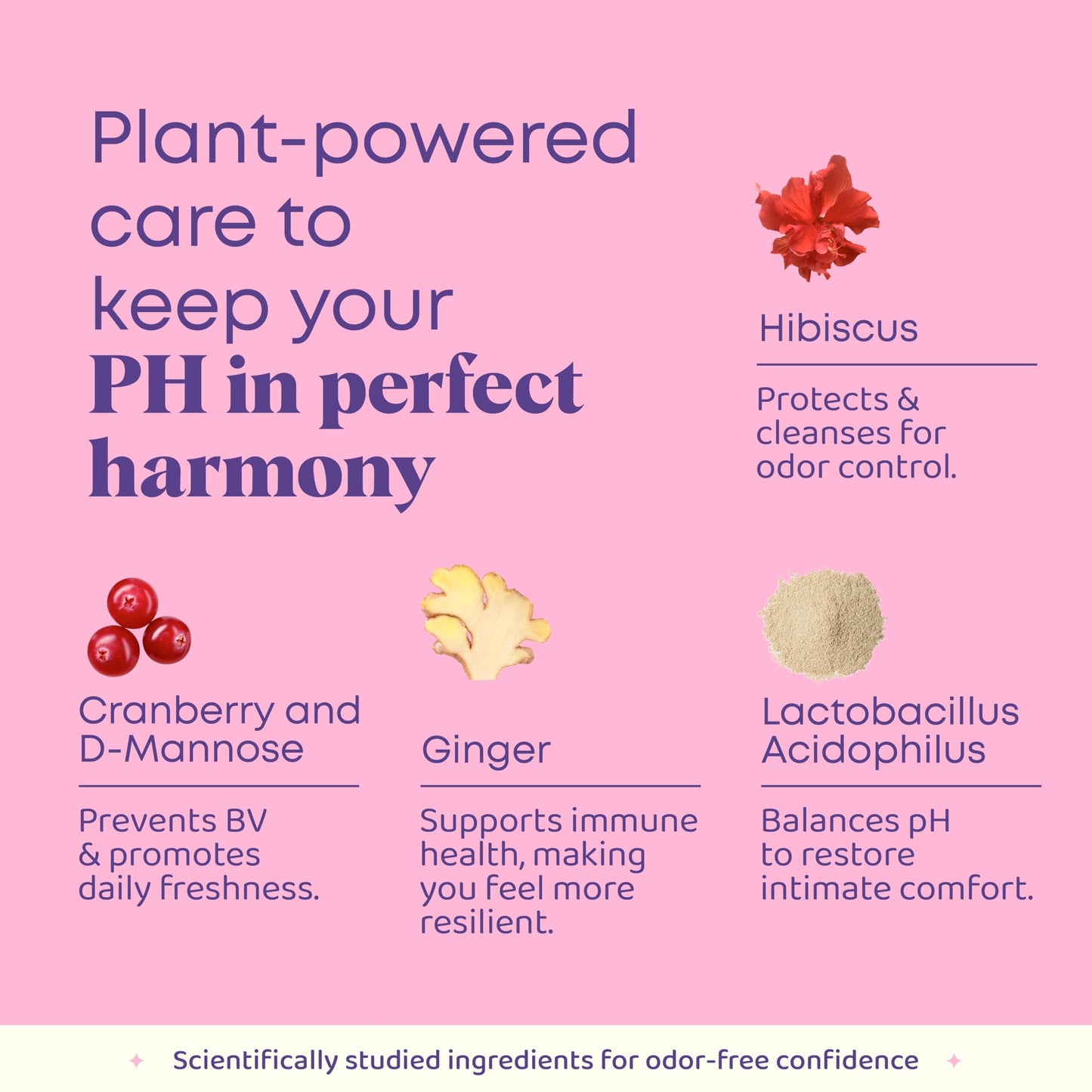 JoySpring pH Balance Vaginal Probiotic Powder for Women | Lactobacillus Acidophilus + D-Mannose with Cranberry Supplement | Supports Vaginal Flora, Freshness & Urinary Tract Health