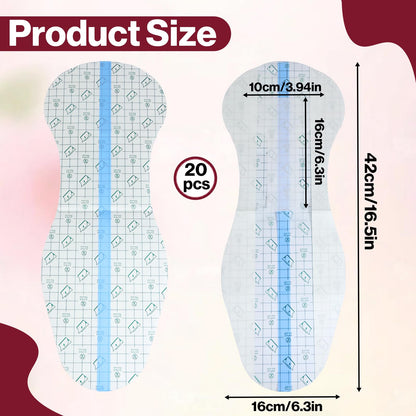 Waterproof Swimming Pads for Women – 20 PCS, Skin-Friendly PU Film & Cotton Core, Protective Private Stickers for Swimsuits, Lingerie, Water Parks, and Swimming
