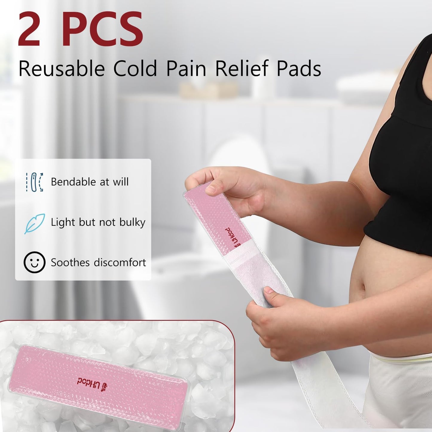 UHdod Postpartum Essentials Recovery Kit, Postpartum Kit for Women After Birth Labor Delivery Care, Disposable Underwear Cold Pads Cooling Foam Peri Bottle Nursing Pads Breast Ice Packs