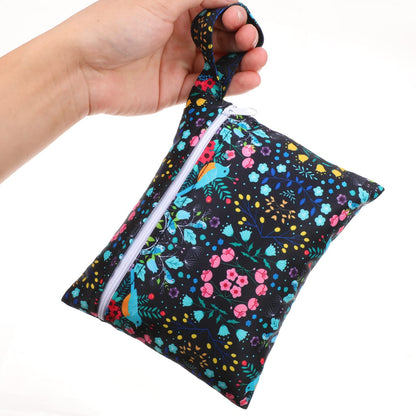 PHOGARY Reusable Menstrual Pads, Bamboo Cloth Pads for Heavy Flow with Wet Bag, Large Sanitary Pad Set with Wings for Women, Washable Overnight Cloth Panty Liners Period(7 in 1, Style G)