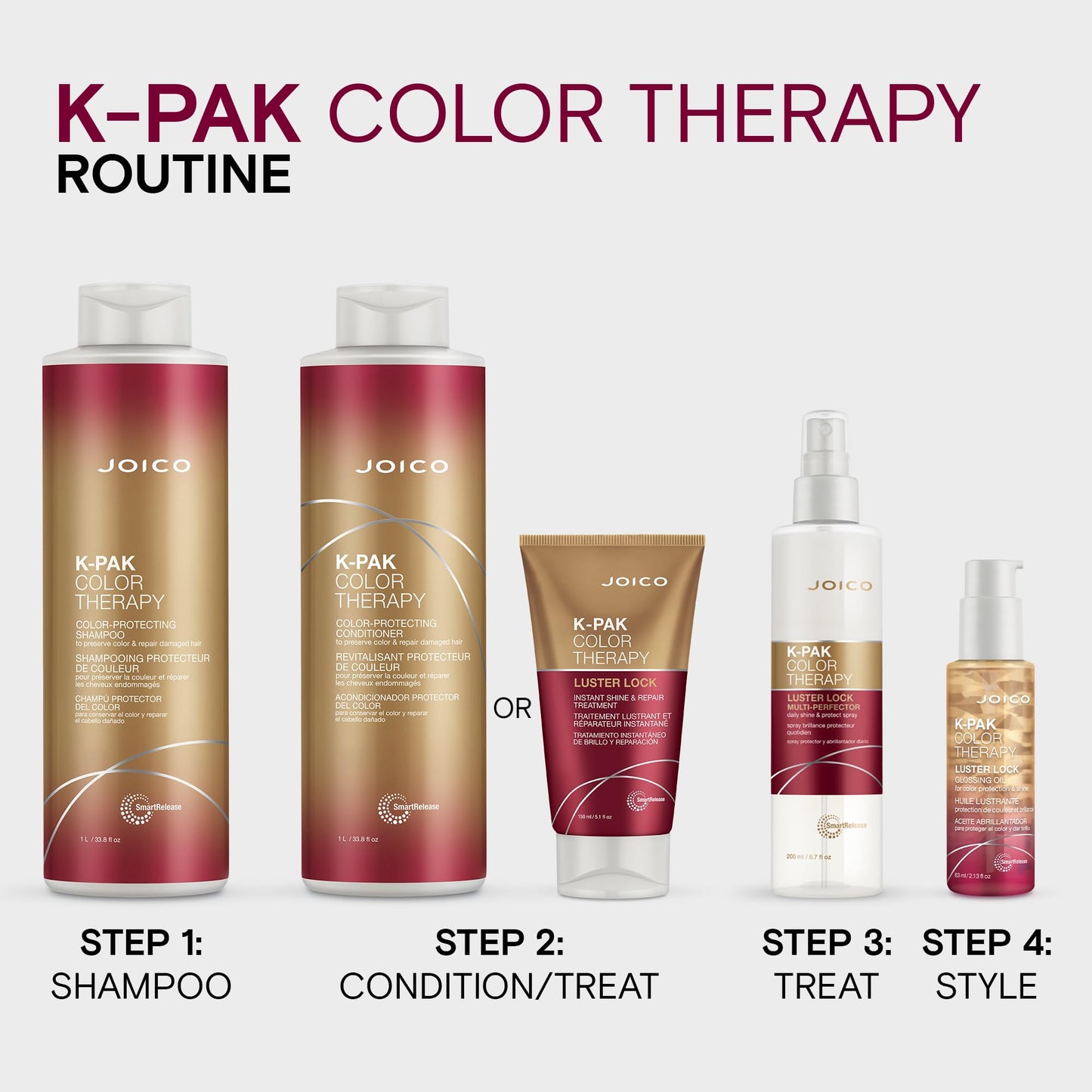 Joico K-PAK Color Therapy Color-Protecting Shampoo | For Color-Treated Hair | Boost Shine | Improve Elasticity | Repair Breakage | Rebuild Damaged Hair | With Keratin & Argan Oil
