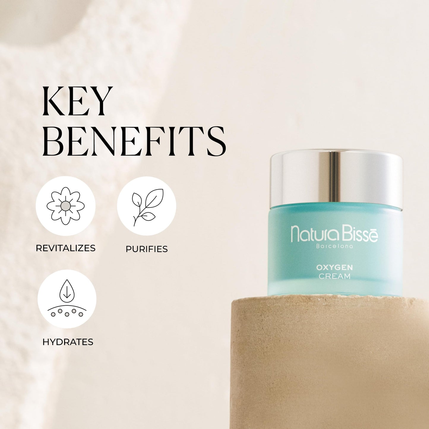 Natura Bissé Oxygen Cream, Purifying Moisturizing Cream, Hydrates, Purifies & Revitalizes, For Normal & Dry Skin, 2.5 Oz