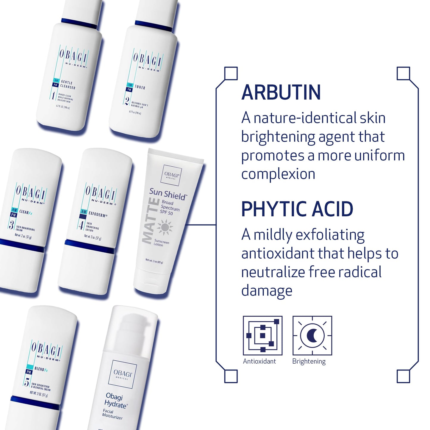 Obagi Nu-Derm Fx Skin Brightening System for Normal to Dry Skin – Noticeably Evens Out & Brightens Your Complexion – 7-Step Skincare Routine