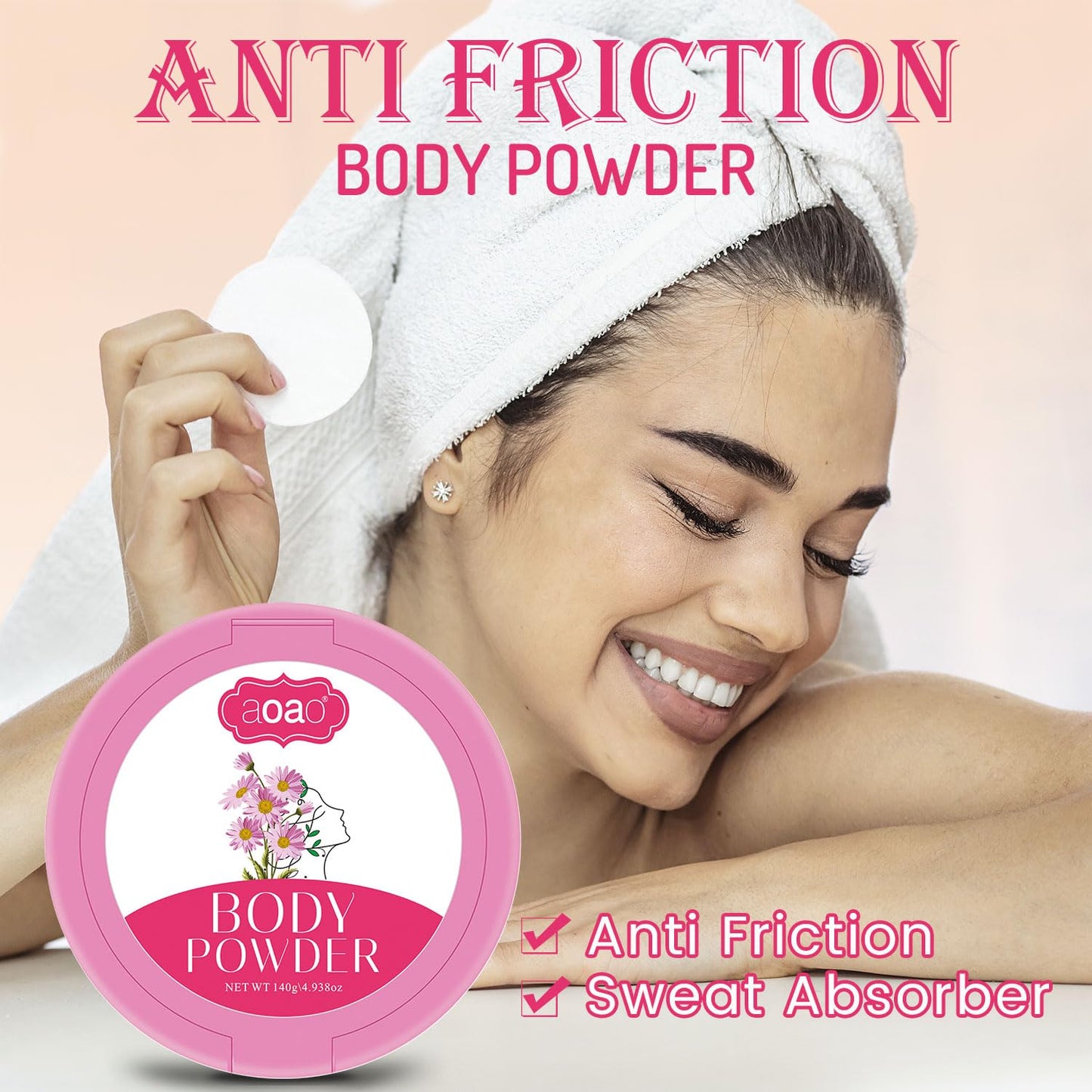 Body Powder for Women, Dual-Powder Base Talc-Free, Zinc Oxide Protect, Botanical Soothing, Feminine Essential Dusting Powder with Puff, After Bath Absorption & Anti-Chafe for Neck & Delicate skin, 5oz