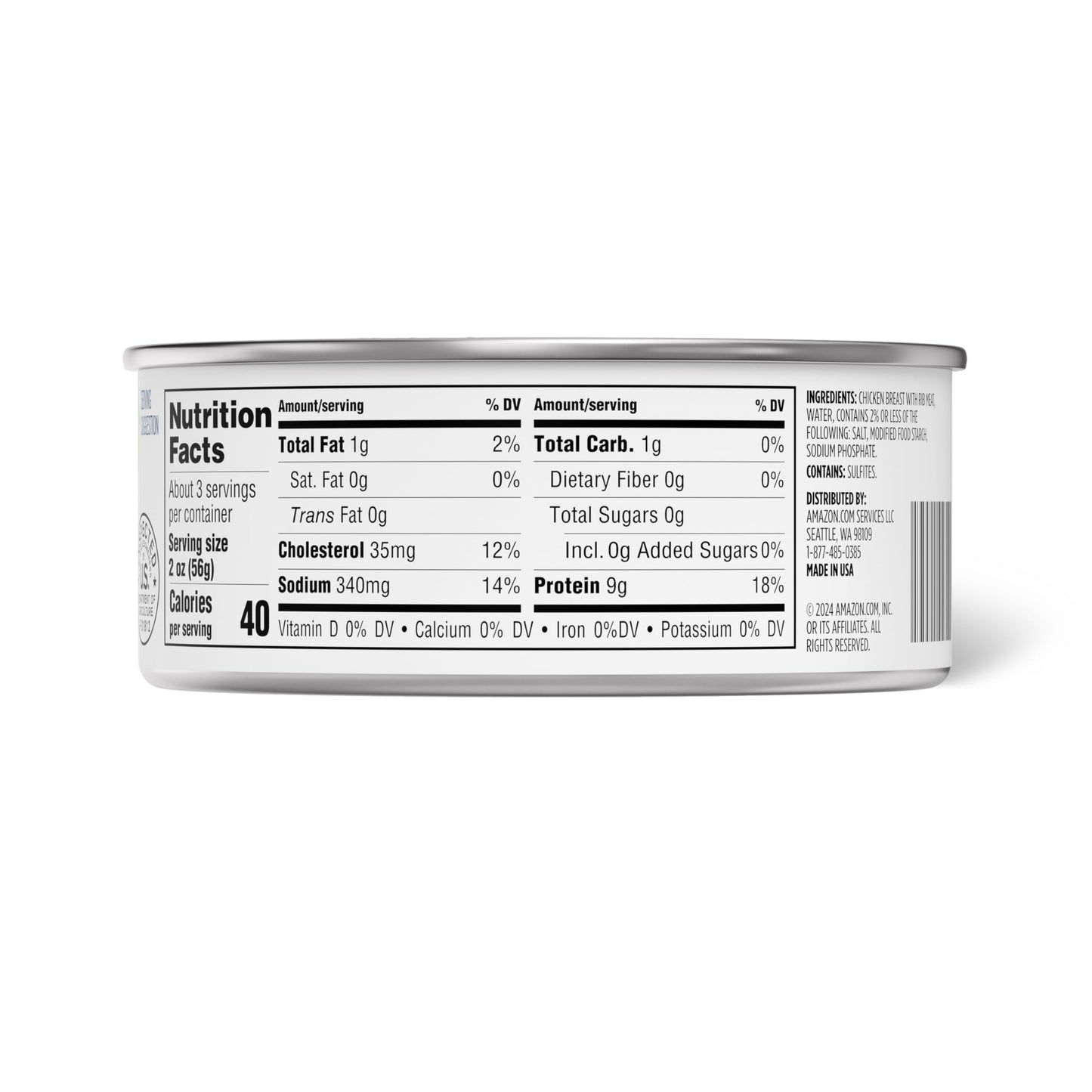 Amazon Grocery, Premium Shredded Chicken Breast, 10 Oz