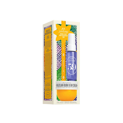 Sol de Janeiro Double Date Beauty Gift Set | Travel Size Brazilian Bum Bum Body Cream 1.7 fl oz & Cheirosa 59 Perfume Mist Mini 1 fl oz | Limited Edition Beauty Minis Trial Set