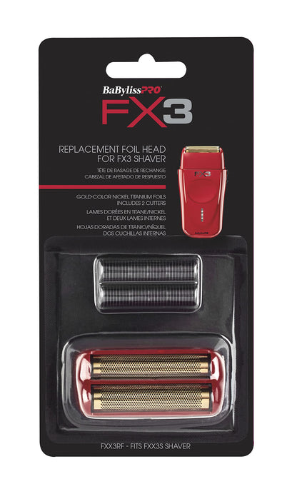 FX3 Professional High- Speed Replacment Double Foil Shaver Head with 2 Cutters