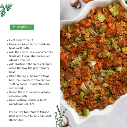 Aleia’s Gluten Free Plain Stuffing Mix – 10 oz (2 Pack) – Classic Gluten Free Stuffing – Free from Gluten, Corn, Soy, Dairy – Low Sodium, Non-GMO