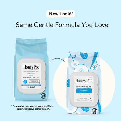 The Honey Pot Company - Postpartum Pads, Sensitive Feminine Wash & Wipes Bundle - Herbal Infused & PH Balanced Natural Hygiene Feminine Products - Postpartum Essentials - Feminine Care