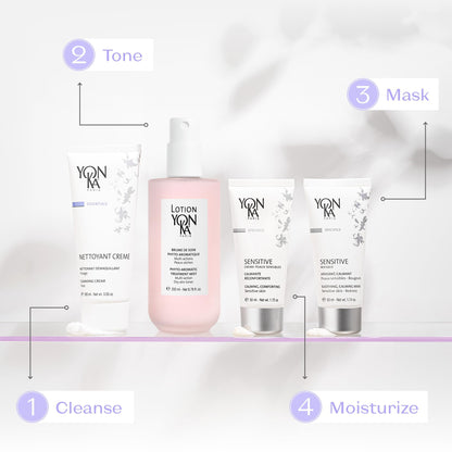 Yonka Nettoyant Creme | Cleansing Makeup Remover Cream | Remove Impurities with Calming Peppermint and Plant Glycerin | For Sensitive to Acne Prone Skin | Paraben-Free | 3.53 oz