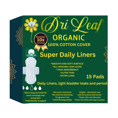 Panty Liners for Women Extra Long - 9.6in X 3.1in (60pads) Organic - Cotton Panty Liners for Women - with Wings - Light Incontinence and Light Period Days - Packaging May Vary
