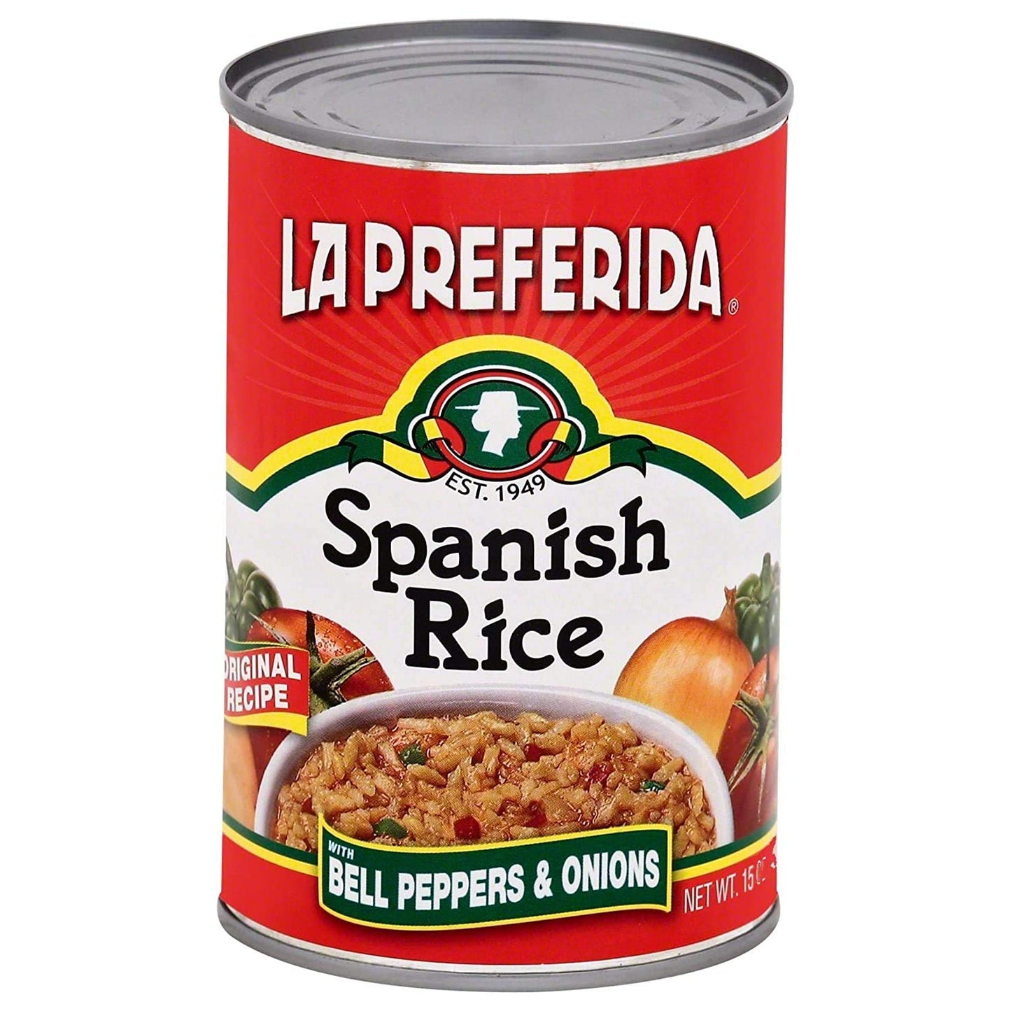 La Preferida Canned Spanish Rice (Bold Flavor from Bell Pepper, Onion & Tomato) No Artificial Colors or Preservatives. Easy Mexican Side Dish, Ready in Minutes, 15oz. (Pack of 12)