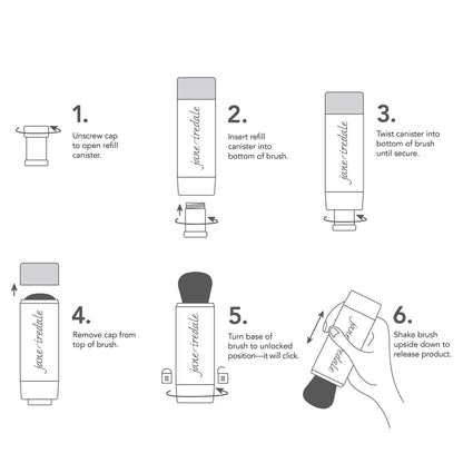 jane iredale Powder-Me SPF 30 Dry Sunscreen, Broad Spectrum Brush-On Physical Sun Protection for Face, Body, & Scalp, Refillable, Vegan, Cruelty-Free