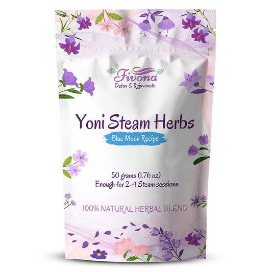 Fivona Yoni Steaming Herbs - for Feminine Use and Rituals - V-Detox, Cleanse, Wash, Odor Control - 2 to 4 Sessions - Female PH Balance- 1.76 Ounces