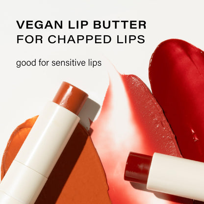 Melixir Vegan Lip Butter (12 Colors), Hydrating Tinted Lip Balm Stick, Bee-Free, Petrolatum-Free, Plant-Based, Moisturizes Dry & Chapped Lips With Shea Butter, Sheer, Natural Finish - #05 Dewy Rose