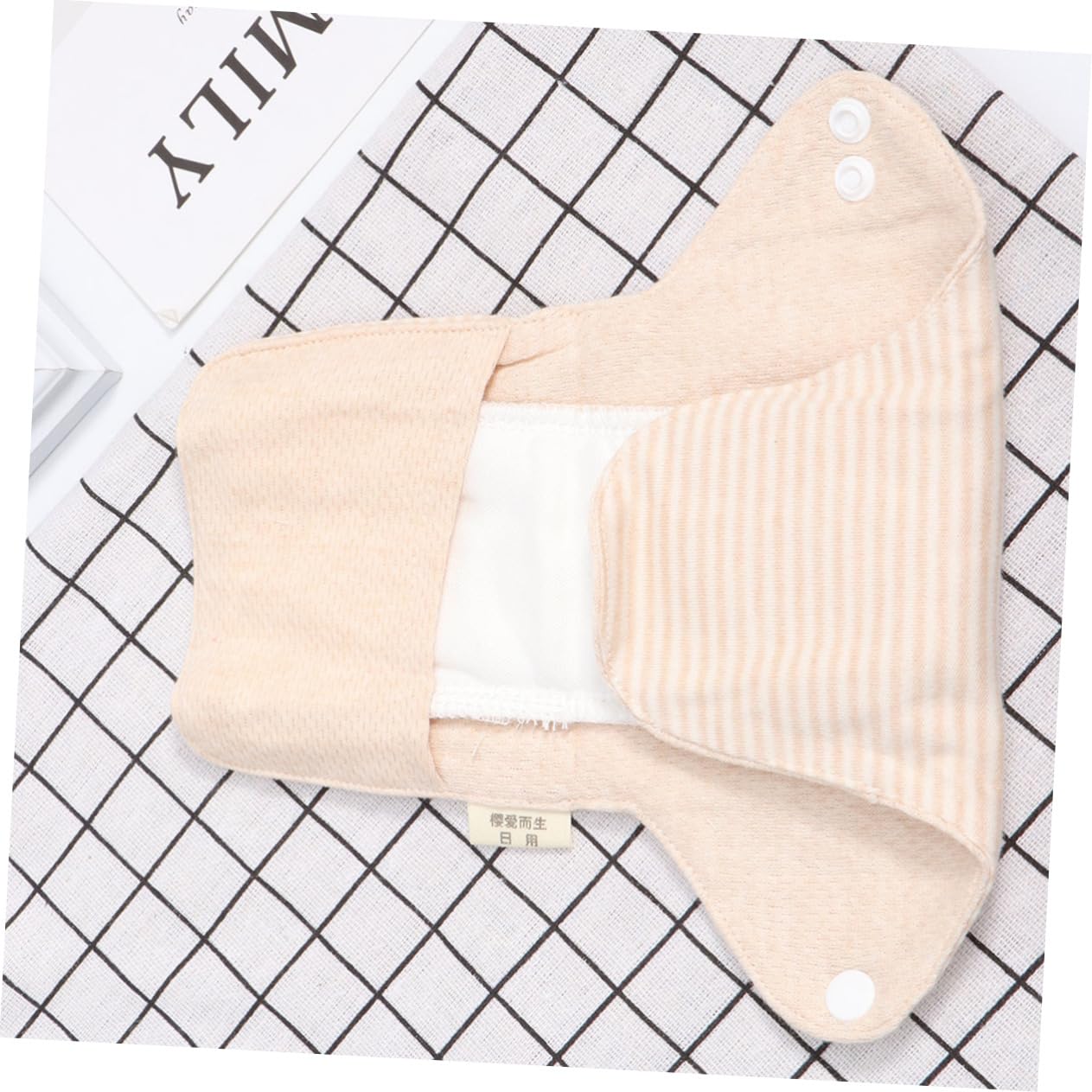 2pcs Reusable Menstrual Pads Portable Washable Sanitary Towels with Absorbent Organic Cotton Panty Liners for Womens Period and Postpartum Care