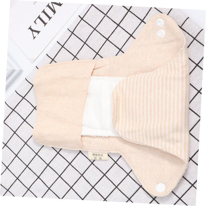 2pcs Reusable Menstrual Pads Portable Washable Sanitary Towels with Absorbent Organic Cotton Panty Liners for Womens Period and Postpartum Care