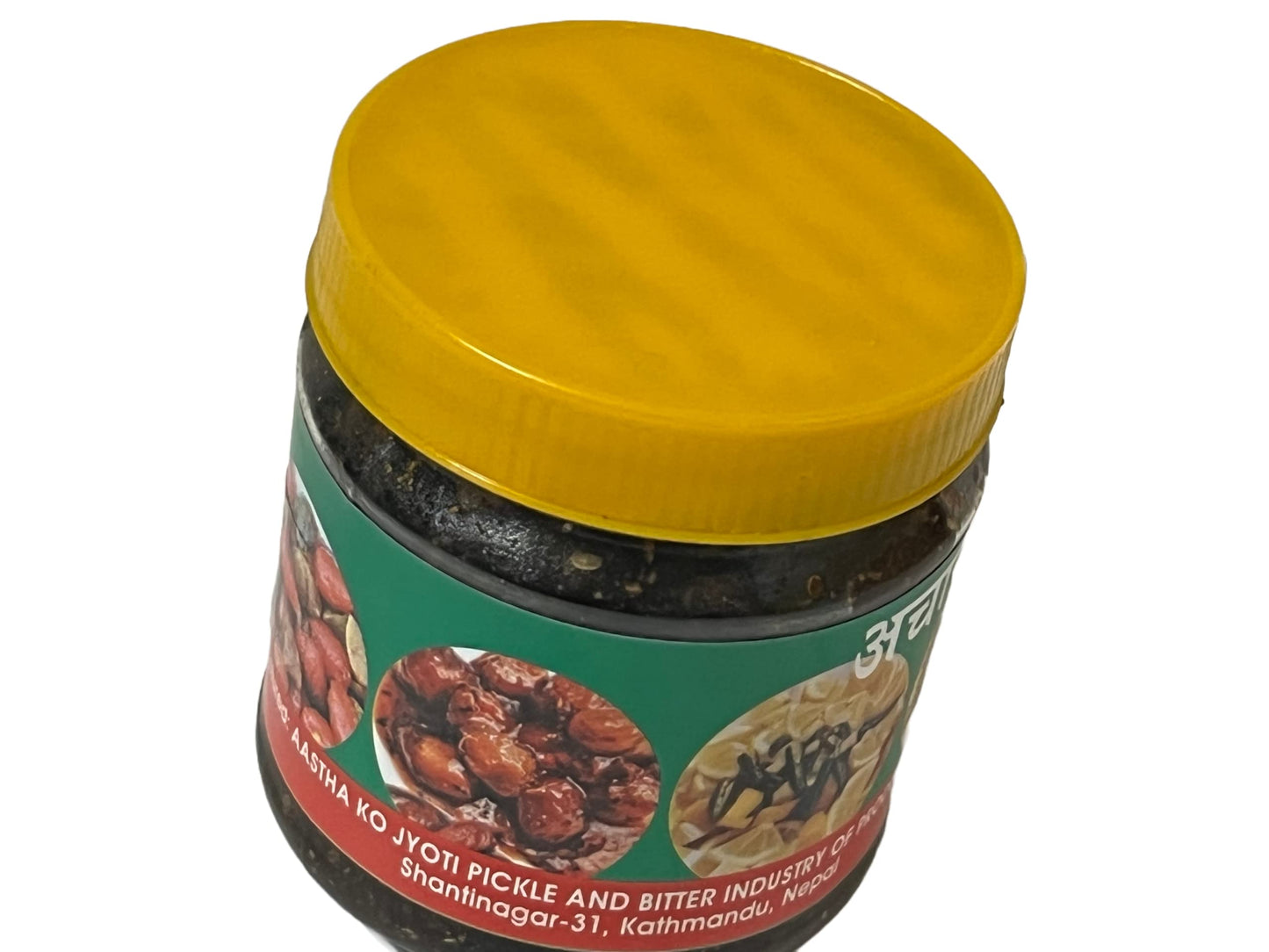Authentic Nepali Aap Mango Pickle Added Multi Spices - Natural Typical Nepali Flavor, Super Spicy Dried Mango Achar Pickles 200G By QT Shopping