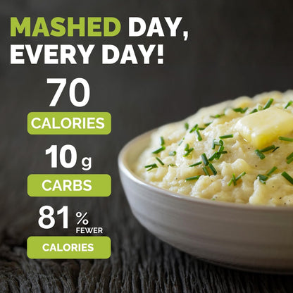 Palmini Butter & Herb Mashed |Low Carb, Low Calorie Hearts of Palm Mashed|8g of Net Carbs, 70 Calories Per Serving | As Seen on Shark Tank | Ready-to-Eat | (8 Ounces Pouch (Pack of 6)
