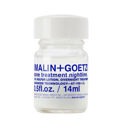 MALIN+GOETZ Acne Treatment Nighttime Overnight Spot Treatment 10% Sulfur, Salicylic Acid, Zinc Oxide, Camphor Calms Redness, Absorbs Oil, Helps Prevent Scarring Vegan + Cruelty-Free (0.5 Fl Oz)