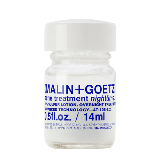 MALIN+GOETZ Acne Treatment Nighttime Overnight Spot Treatment 10% Sulfur, Salicylic Acid, Zinc Oxide, Camphor Calms Redness, Absorbs Oil, Helps Prevent Scarring Vegan + Cruelty-Free (0.5 Fl Oz)