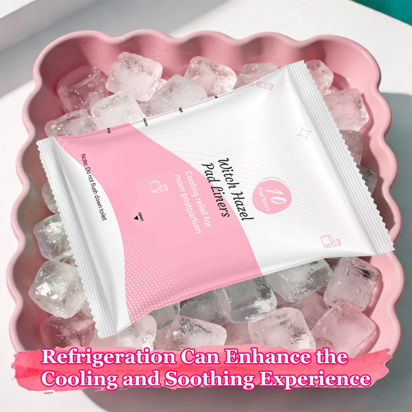 UHdod Perineal Witch Hazel Cooling Pads Liners 3 Packs, Full-Length Witch Hazel Pads Liners for Postpartum Care, Postpartum Essentials | Provides Cooling Comfort for Perineal Area - 36 Counts