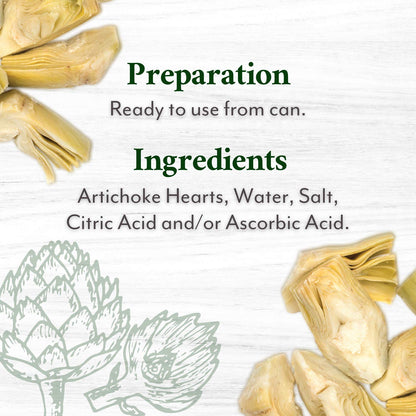 Roland Foods Quartered Artichoke Hearts, 5 Pound 8 Ounce Can, Pack of 2