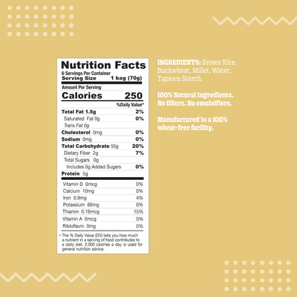 SAMABILA Multigrain Ramen (Pack of 6) - Air Dried - Gluten Free - Vegan - 100% Natural Ingredients