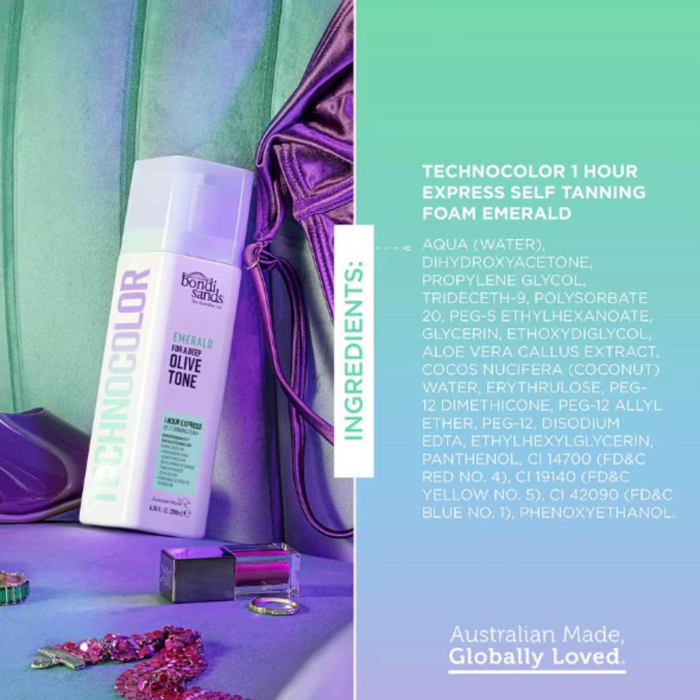 Bondi Sands Technocolor 1 Hour Express Self Tanning Foam, Innovative Formula, Hydrates for Natural Enhanced Skin Results, Available in 4 Shades