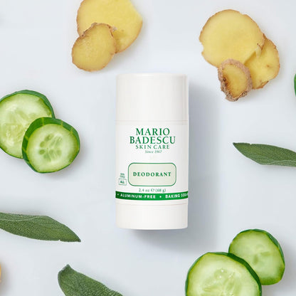 Mario Badescu Aluminum Free Deodorant for Women & Men | Baking Soda & Paraben Free | Underarm Odor Protection for All-Day Freshness | Gentle on Skin | Nourishing Botanical Blend