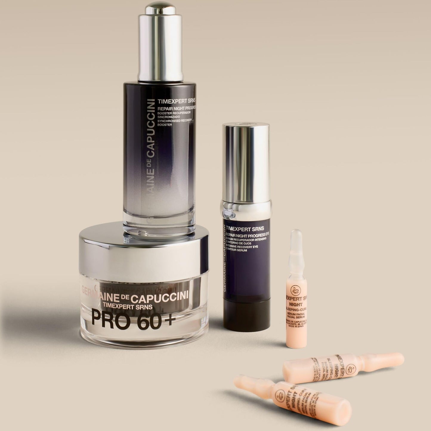 GERMAINE DE CAPUCCINI - Timexpert SRNS Night Sleeping Serum - 10 Ampoules for Face - Detox Night Concentrate - 0.07 oz