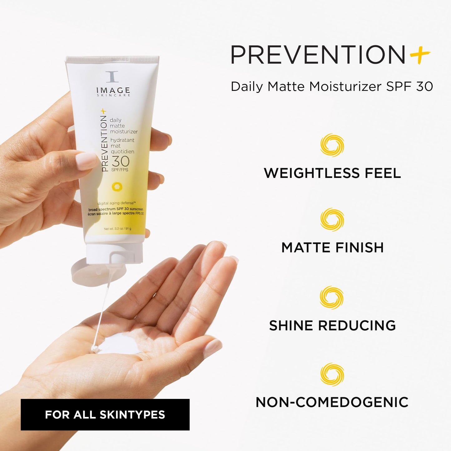 IMAGE Skincare, PREVENTION+ Daily Matte Moisturizer SPF 30, Zinc Oxide Mattifying Face Sunscreen Lotion, Amazon Exclusive, 3.2 oz