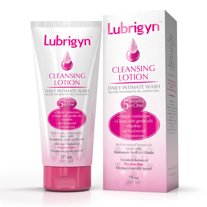 Lubrigyn Cleansing Lotion, Moisturizing and Replenishing Daily Feminine Wash Cream for Feminine Care, Fusion of Natural Oil-Based Moisturizing Intimate Lubricant Bundle