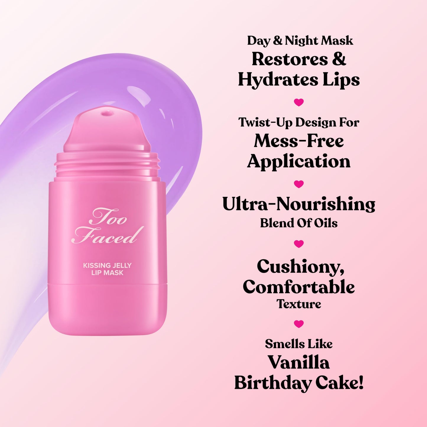 Too Faced Kissing Jelly Lip Oil Gloss | Hydrating Lip Oil + Gloss Hybrid for Instant Moisture and Shine