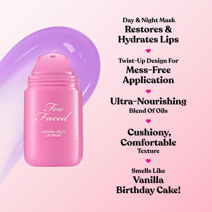 Too Faced Kissing Jelly Lip Oil Gloss | Hydrating Lip Oil + Gloss Hybrid for Instant Moisture and Shine