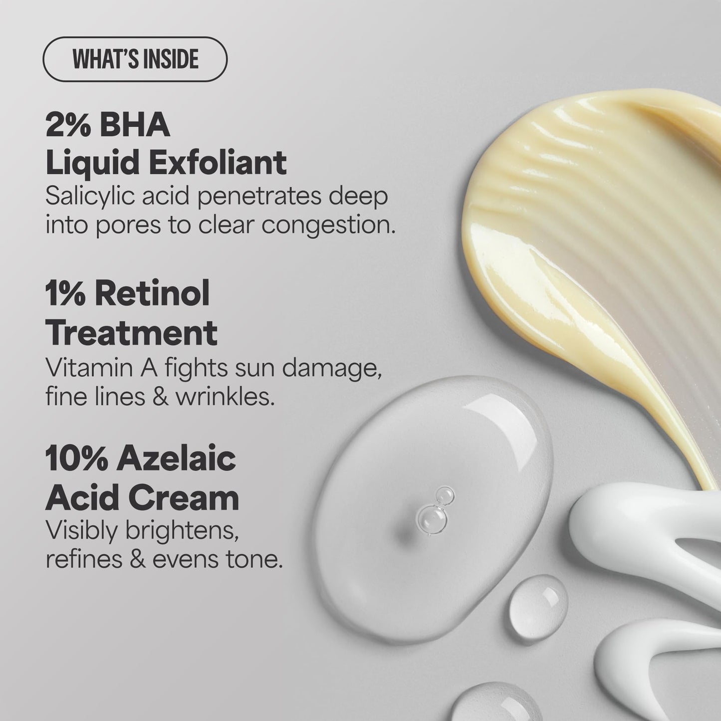 Paula's Choice Complexion Clarity Kit, 3 Piece Set Includes Full-Sized 2% BHA Exfoliant, 1% Retinol Treatment, Full-Sized 10% Azelaic Acid Booster, Skin Care Set for Clear, Glowing Skin