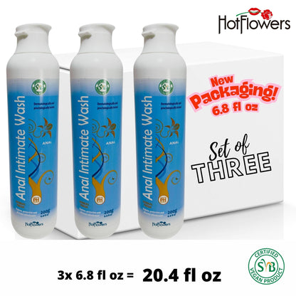HOT FLOWERS Herbal Fresh Unisex Anal Intimate Wash for Personal Care, pH Balanced for Essentials Body Health, Daily Use, Dry Skin, Proctologist Tested (3)