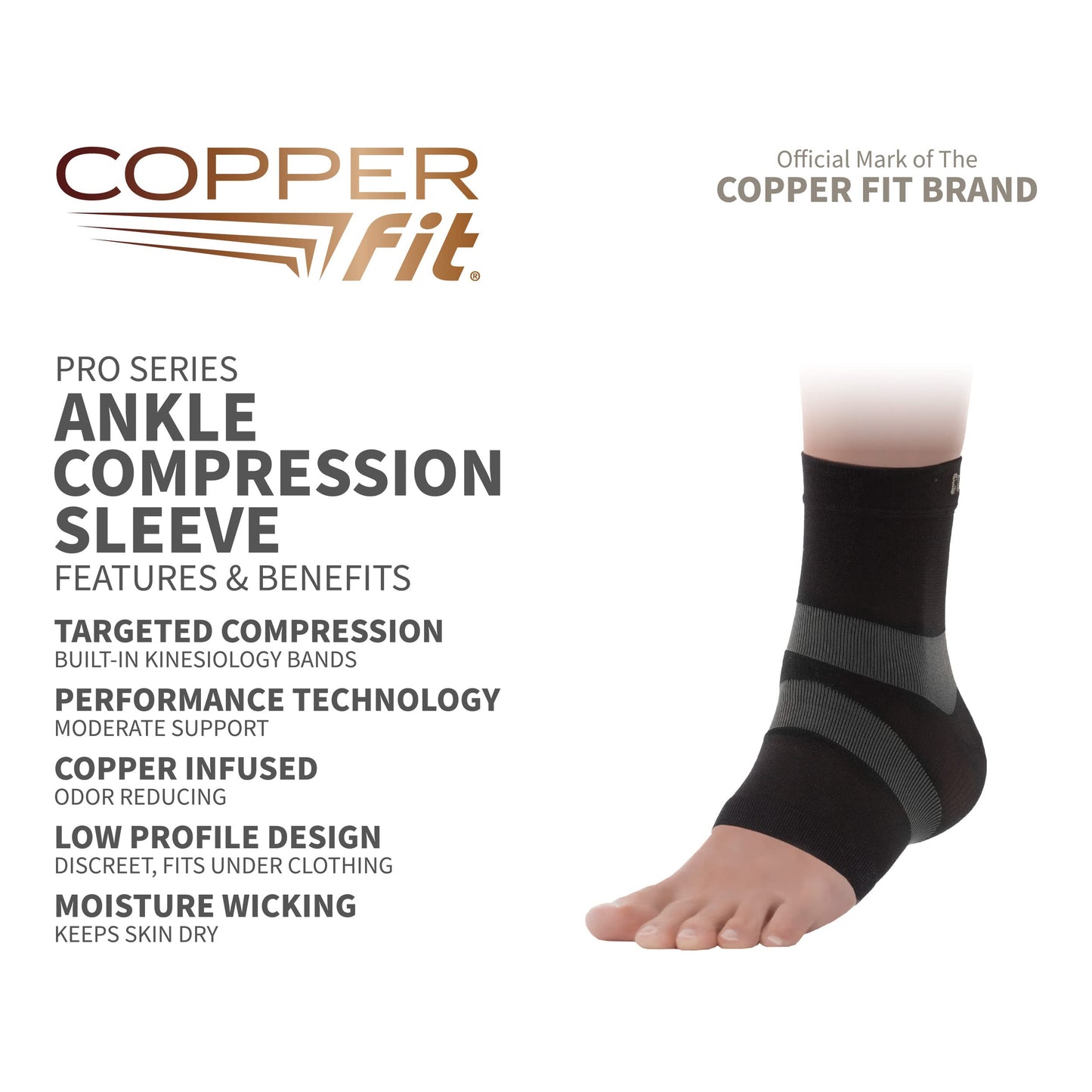 Copper Fit Pro Series Unisex Ankle Compression Sleeve