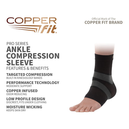 Copper Fit Pro Series Unisex Ankle Compression Sleeve