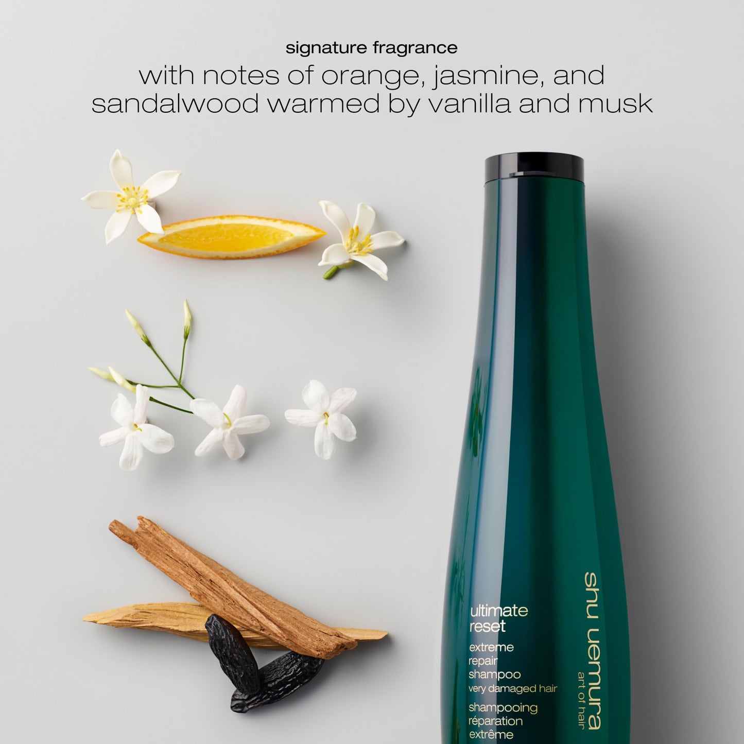 shu uemura art of hair Ultimate Reset Extreme Hair Repair Shampoo - Strengthens to Reduce Breakage and Split Ends, Deeply Conditions and Nourishes Damaged Hair, With Japanese Rice Extract