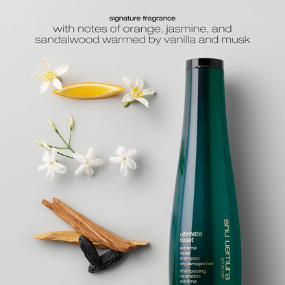 shu uemura art of hair Ultimate Reset Extreme Hair Repair Shampoo - Strengthens to Reduce Breakage and Split Ends, Deeply Conditions and Nourishes Damaged Hair, With Japanese Rice Extract