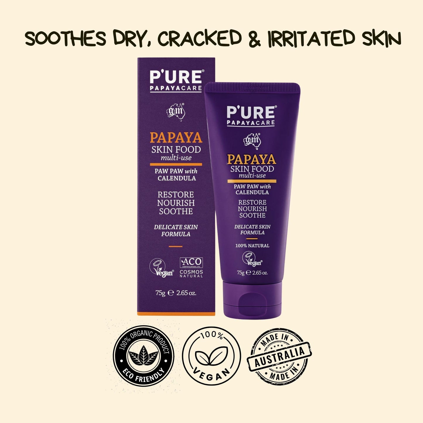 P'URE PAPAYACARE Papaya Skin Food Multi-Use 2.64 Ounces
