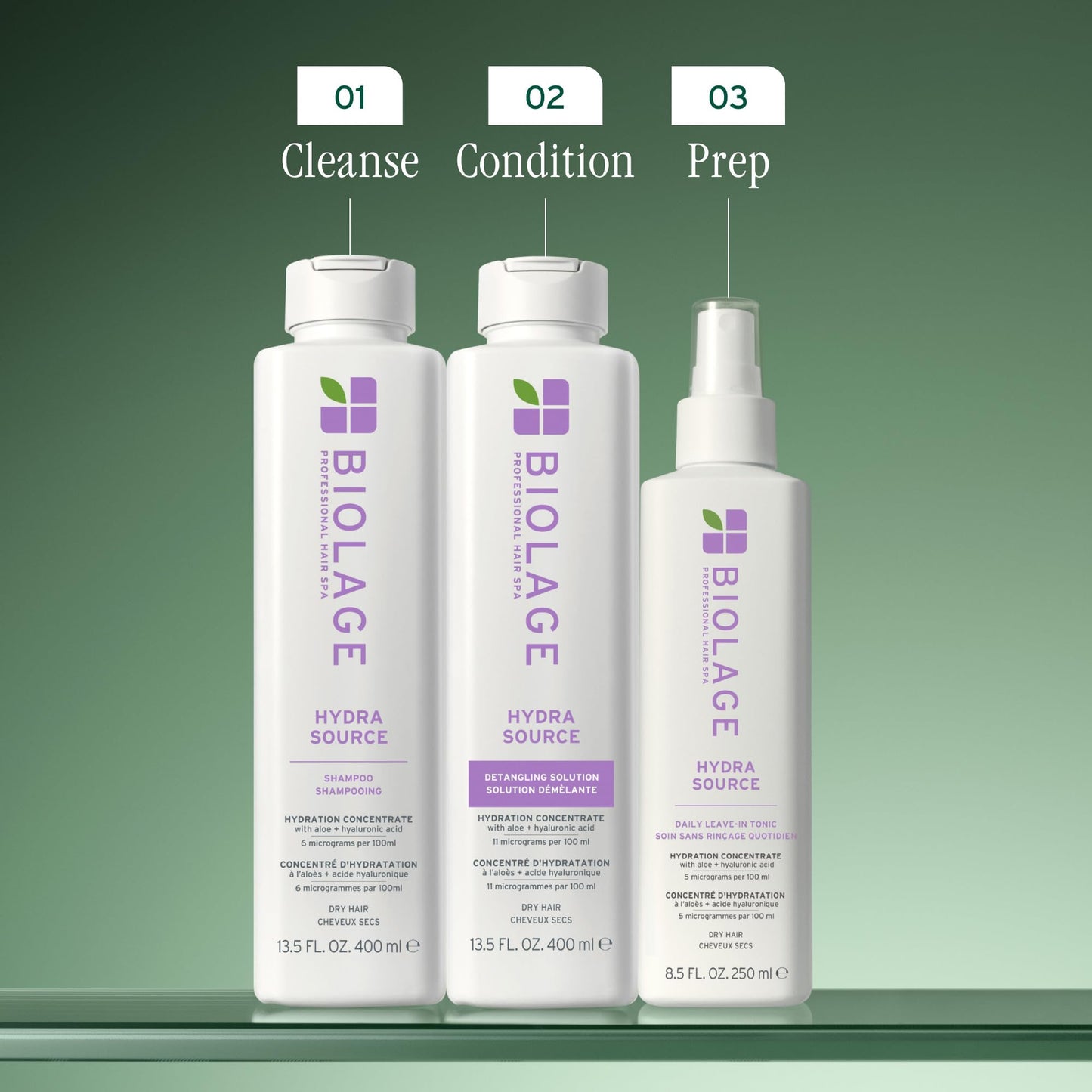 BIOLAGE Hydra Source Detangling Solution - For Dry Hair, Detangles & Controls Static For Less Frizz & Fly-Aways, Paraben-Free