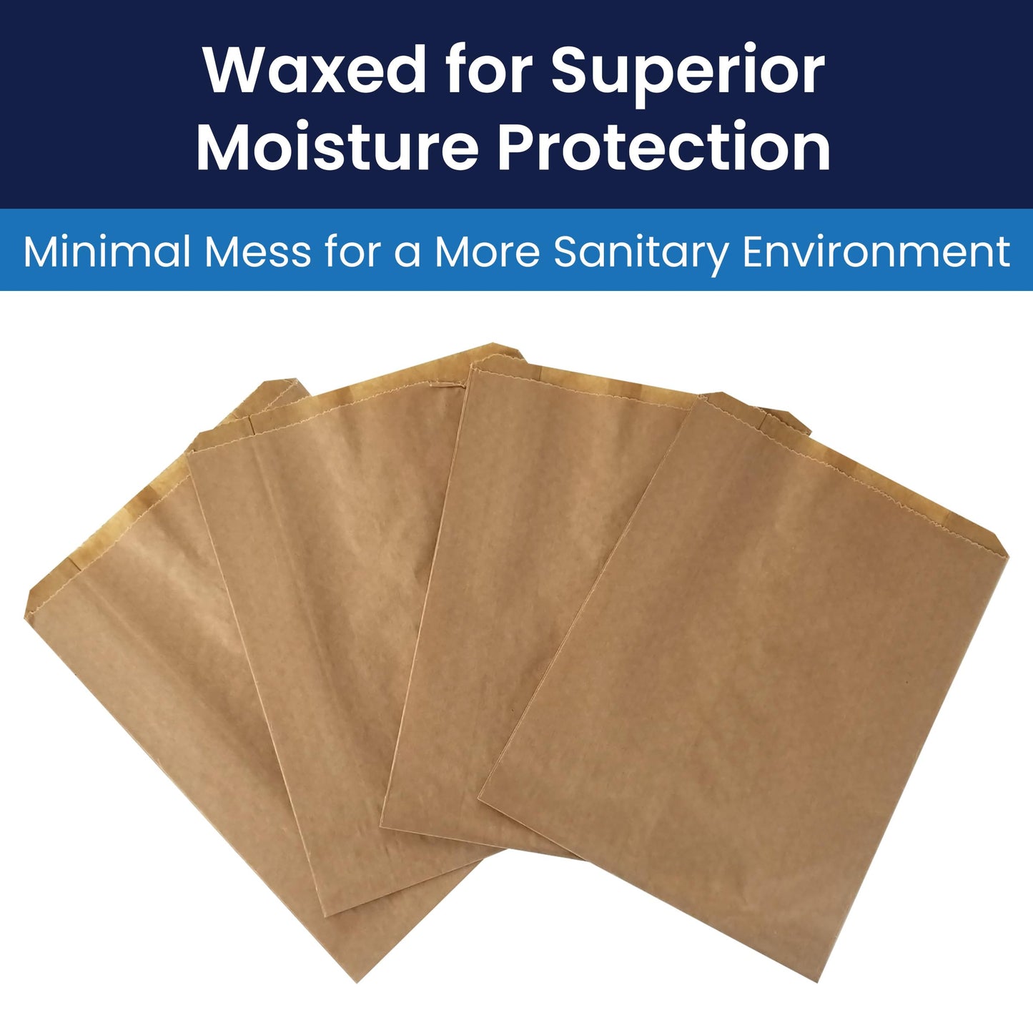 Hospeco - GID-HOSKL-260 KL Waxed Kraft Feminine Hygiene Liner Bag with Gusset ,10.25” x 7.5” x 3.5”,(Case of 500)