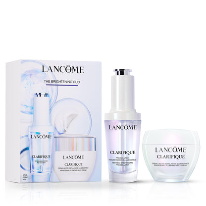 Lancôme Clarifique Brightening Duo Gift Set – Limited Edition – Pro-Solution Serum 1.0 fl. oz. & Plumping Milky Cream 1.7 fl. oz. – Targets Dark Spots & Post-Acne Marks – Radiant Skin Set