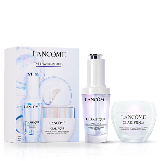 Lancôme Clarifique Brightening Duo Gift Set – Limited Edition – Pro-Solution Serum 1.0 fl. oz. & Plumping Milky Cream 1.7 fl. oz. – Targets Dark Spots & Post-Acne Marks – Radiant Skin Set