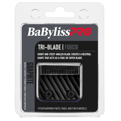 BaBylissPRO Replacement Clipper Tri-Blades for FX870, FX825, FX673 Clippers and most 2-hole blade systems